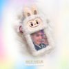 Soy Milk Labubu photocard holder in a soft white shade, designed for Kpop fans to store their idol photocards safely and adorably, by CottonKoko.