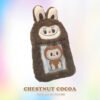 Chestnut Cocoa Labubu photocard holder in a dark brown shade, designed for Kpop fans to store their idol photocards safely and adorably, by CottonKoko.